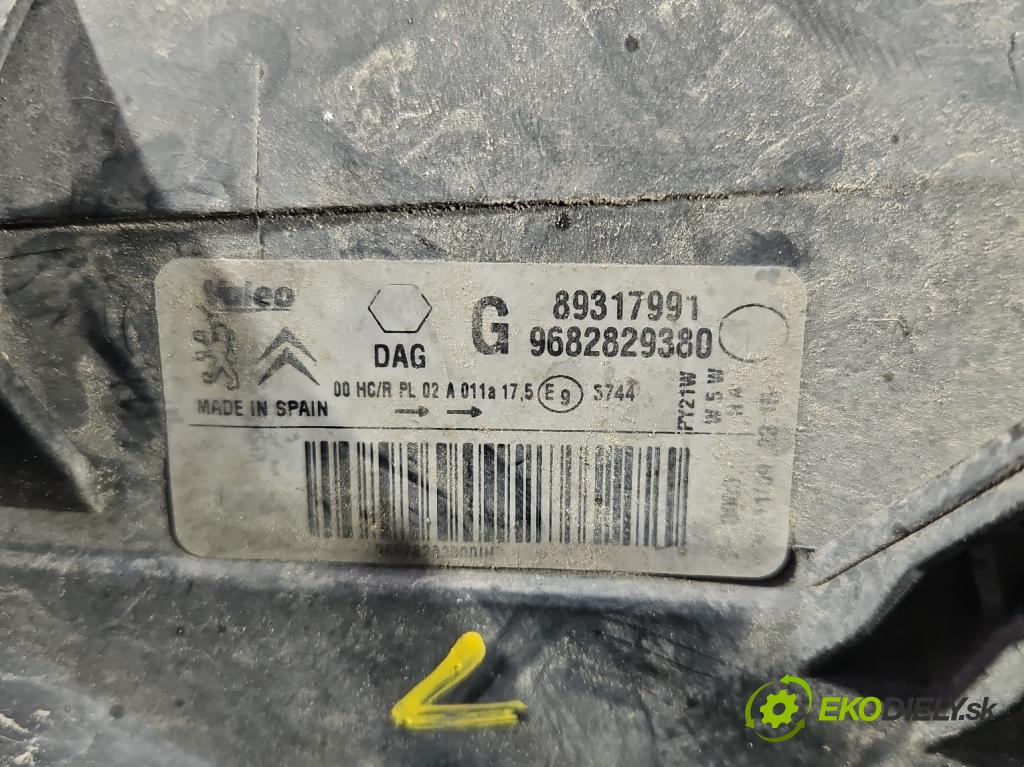 Peugeot Partner II 2008-2018 1.6 hdi 90 HP manual 66.2 kW 1560 cm3 5- Reflektor: ľavý 9682829380 (Kľučka dverí ostatné)