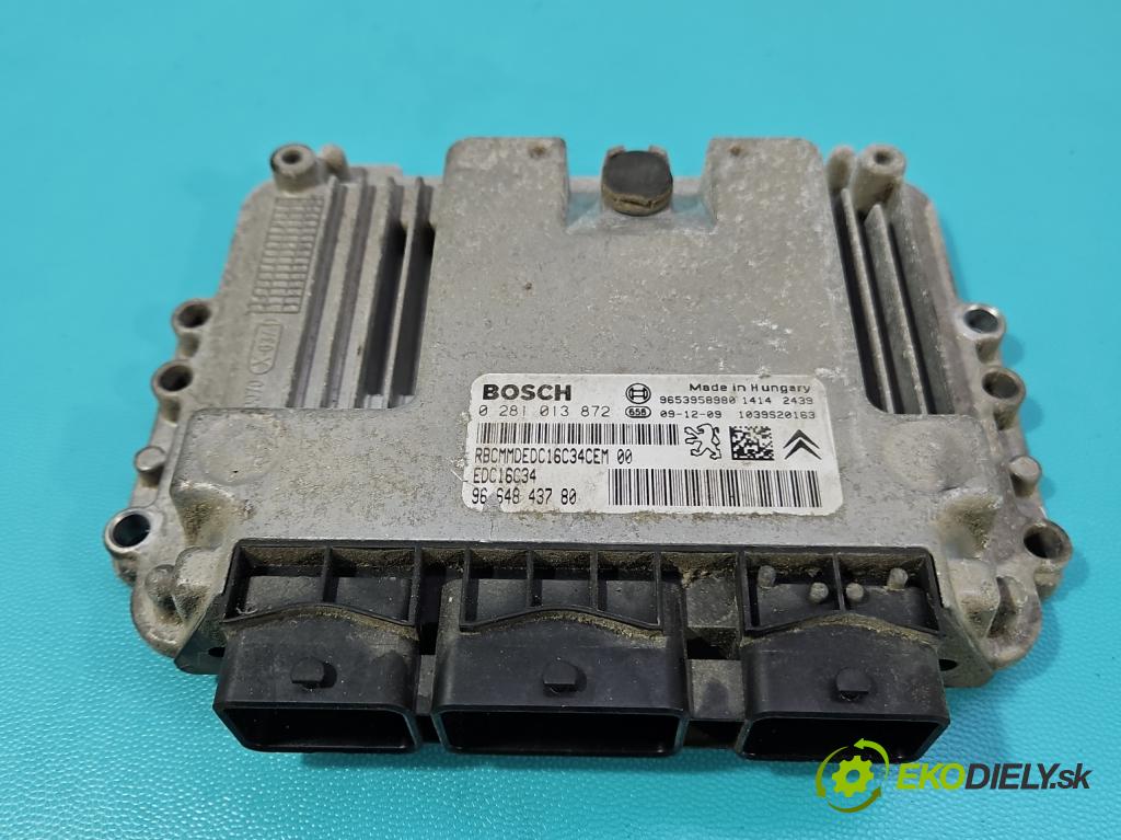 Peugeot Partner II 2008-2018 1.6 hdi 90 HP manual 66.2 kW 1560 cm3 5- riadiaca jednotka motora 0281013872