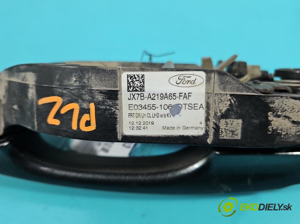 Ford Focus Mk4 2018- 1.5 TDCI 120 HP automatic 88 kW 1499 cm3 5- rukoväť predné ľavé mimo: JX7B-A219A65-FAF (Kľučka dverí vonkajšia predná ľavá)