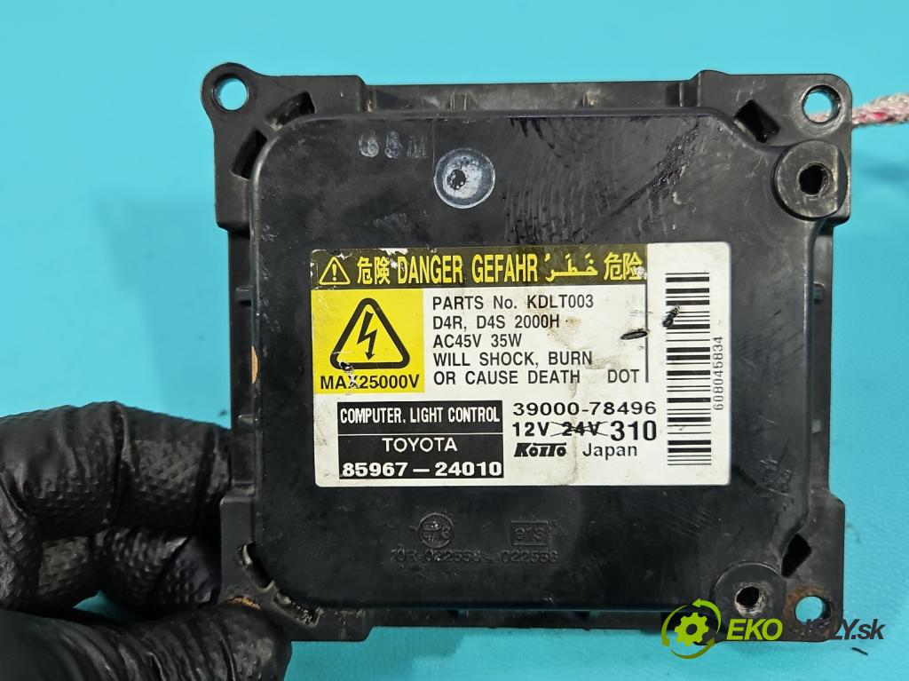 Toyota Avensis II T25 2003-2008 2.2 d-cat 177 HP manual 130 kW 2231 cm3 5- střídač: xenon 85967-24010 (Riadiaca jednotka xenónu)