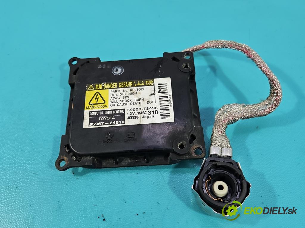 Toyota Avensis II T25 2003-2008 2.2 d-cat 177 HP manual 130 kW 2231 cm3 5- střídač: xenon 85967-24010 (Riadiaca jednotka xenónu)