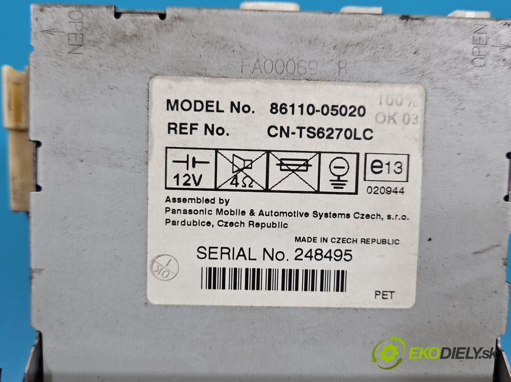 Toyota Avensis II T25 2003-2008 2.0 d4d 116 HP manual 85 kW 1995 cm3 4- Zobrazit: 86110-05020 (Prístrojová doska)