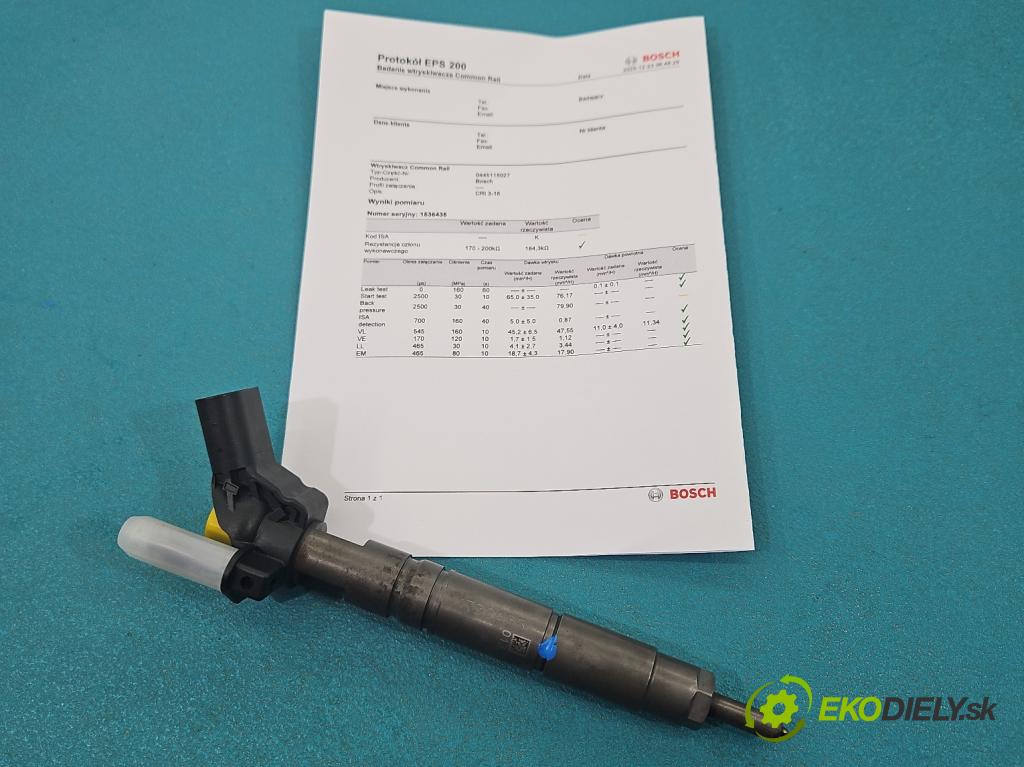 Mercedes ML W164 2005-2011 3.0 cdi 224hp automatic 165 kW 2987 cm3 5- vstrek 0445115027 (Vstrekovač paliva)