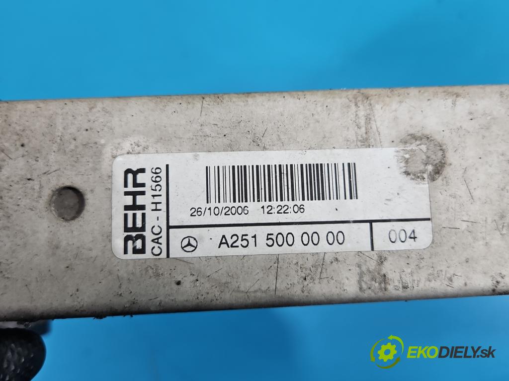 Mercedes ML W164 2005-2011 3.0 cdi 224hp automatic 165 kW 2987 cm3 5- Intercooler A2515000000 (Intercooler (chladič nasávaného vzduchu))