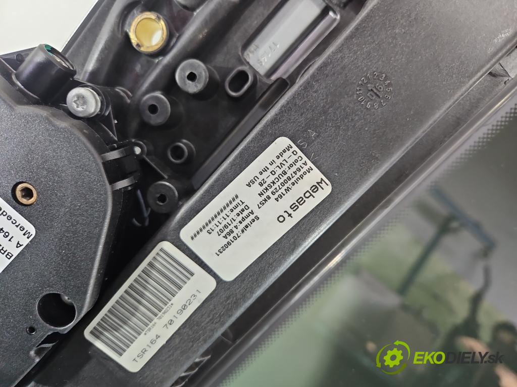 Mercedes ML W164 2005-2011 3.0 cdi 224 hp automatic 165 kW 2987 cm3 5- Střešní okno: A1647800729 (Sklo karoserie)