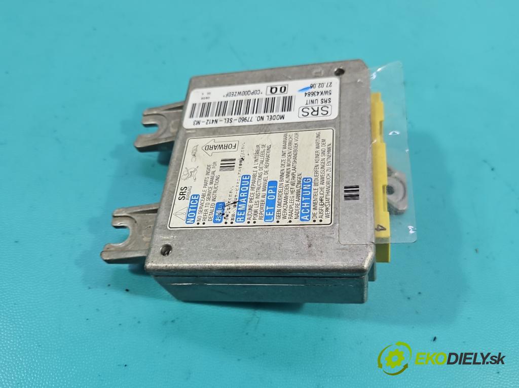 Honda City IV 2002-2008 1.4 8v 83 HP manual 61 kW 1339 cm3 4- riadiaca jednotka vankúše: 77960-SEL-N412-M3