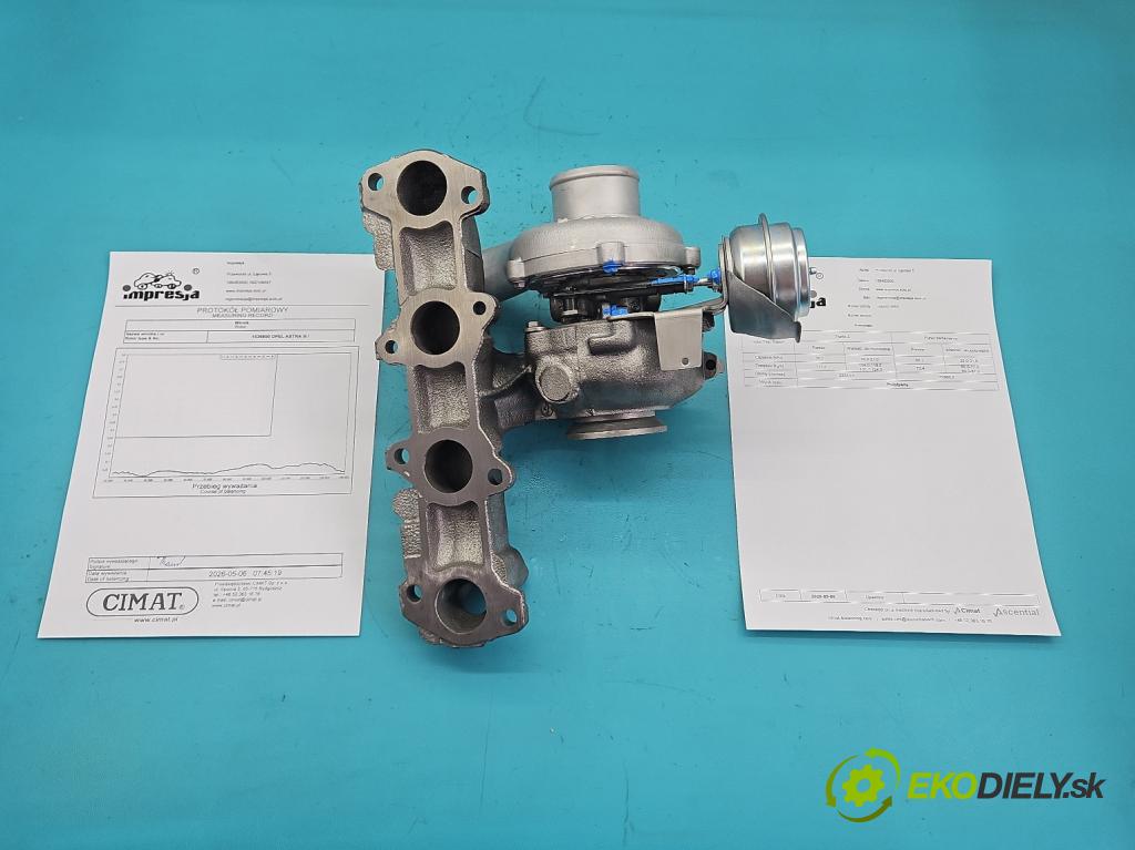 Opel Astra III 2004-2014 1.9 cdti 101 hp manual 74 kW 1910 cm3 5- Turbodmychadlo repasováno 755042-2