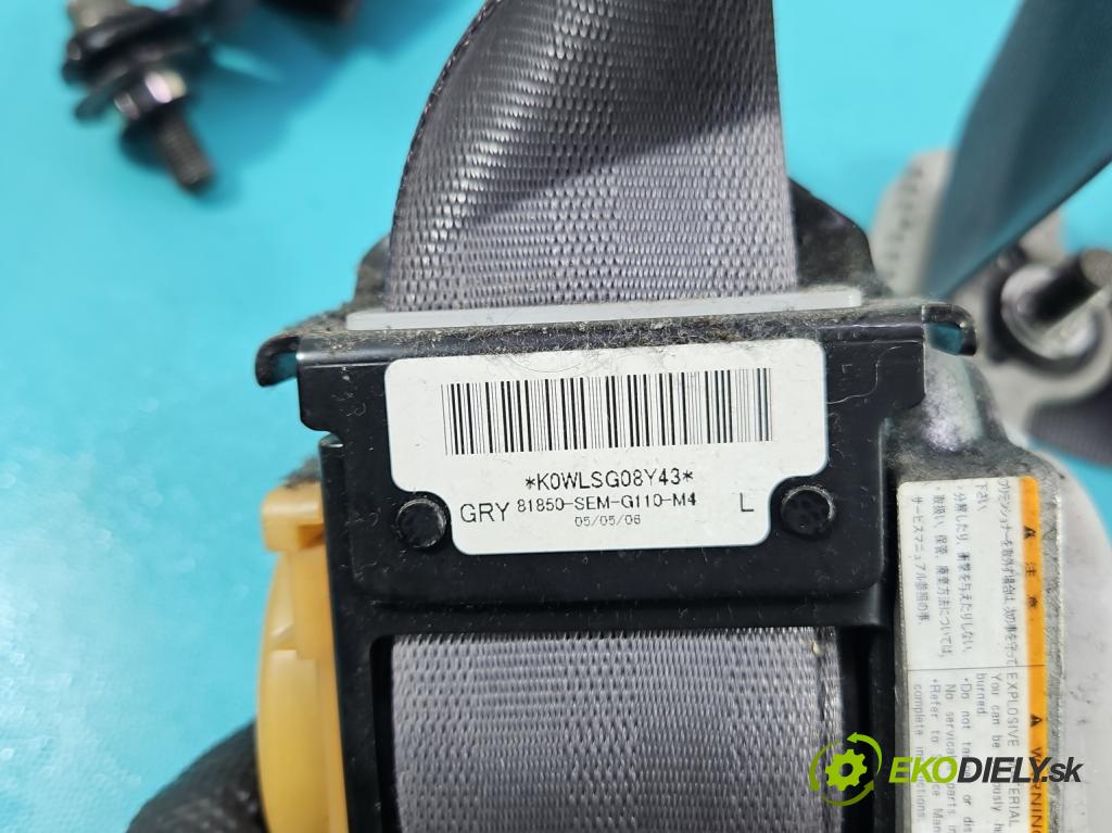 Honda City IV 2002-2008 1.4 8v 83 HP manual 61 kW 1339 cm3 4- pas bezpečnosť: predné ľavý 81850-SEM-G110-M4