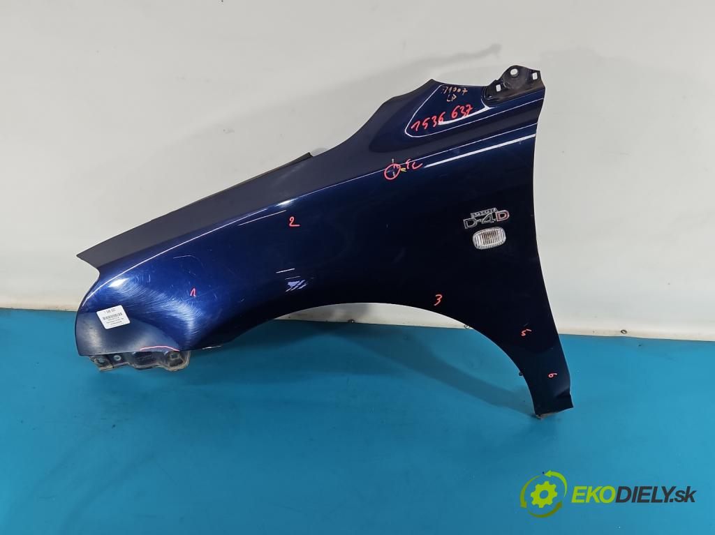 Toyota Avensis II T25 2003-2008 2.0 d4d 116 hp manual 85 kW 1995 cm3 4- blatnik přední levý  (Levý přední blatník)