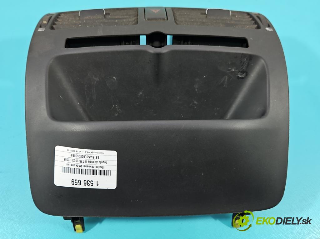 Toyota Avensis II T25 2003-2008 2.0 d4d 116 HP manual 85 kW 1995 cm3 4- Mřížka: kúrenia stredová  (Mriežka kúrenia (fukár))