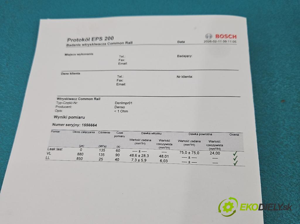 Toyota Avensis II T25 2003-2008 2.0 d4d 116 hp manual 85 kW 1995 cm3 4- vstřikovač 23670-0G010 (Vstřikovač paliva)