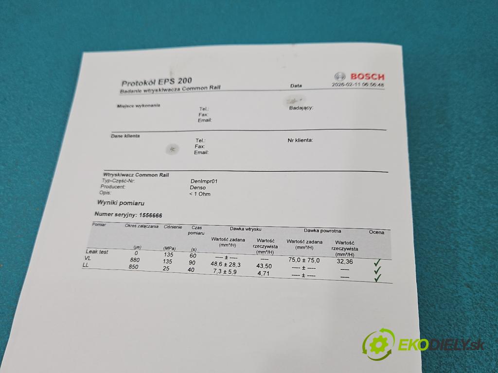 Toyota Avensis II T25 2003-2008 2.0 d4d 116 HP manual 85 kW 1995 cm3 4- vstrek 23670-0G010 (Vstrekovač paliva)