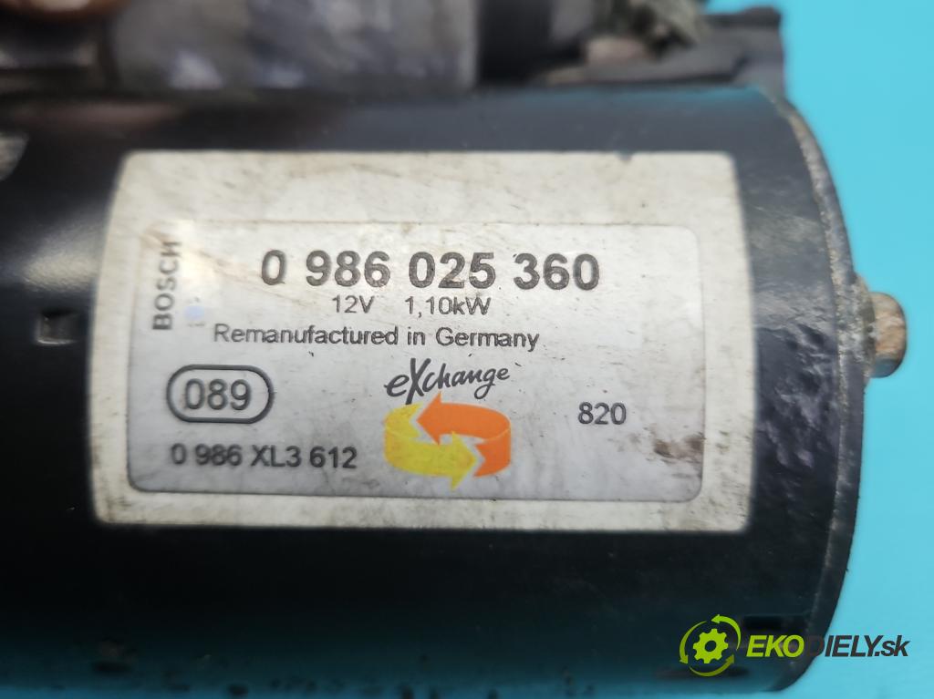 Vw Passat B7 2010-2014 2.0 TSI 211KM automatic 155 kW 1984 cm3 5- štartér 0986025360 (Štartér)