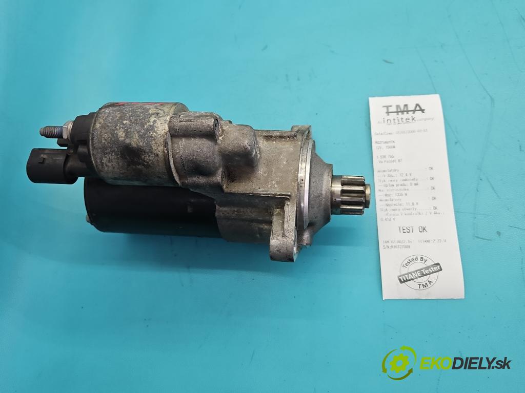 Vw Passat B7 2010-2014 2.0 TSI 211KM automatic 155 kW 1984 cm3 5- štartér 0986025360 (Štartér)