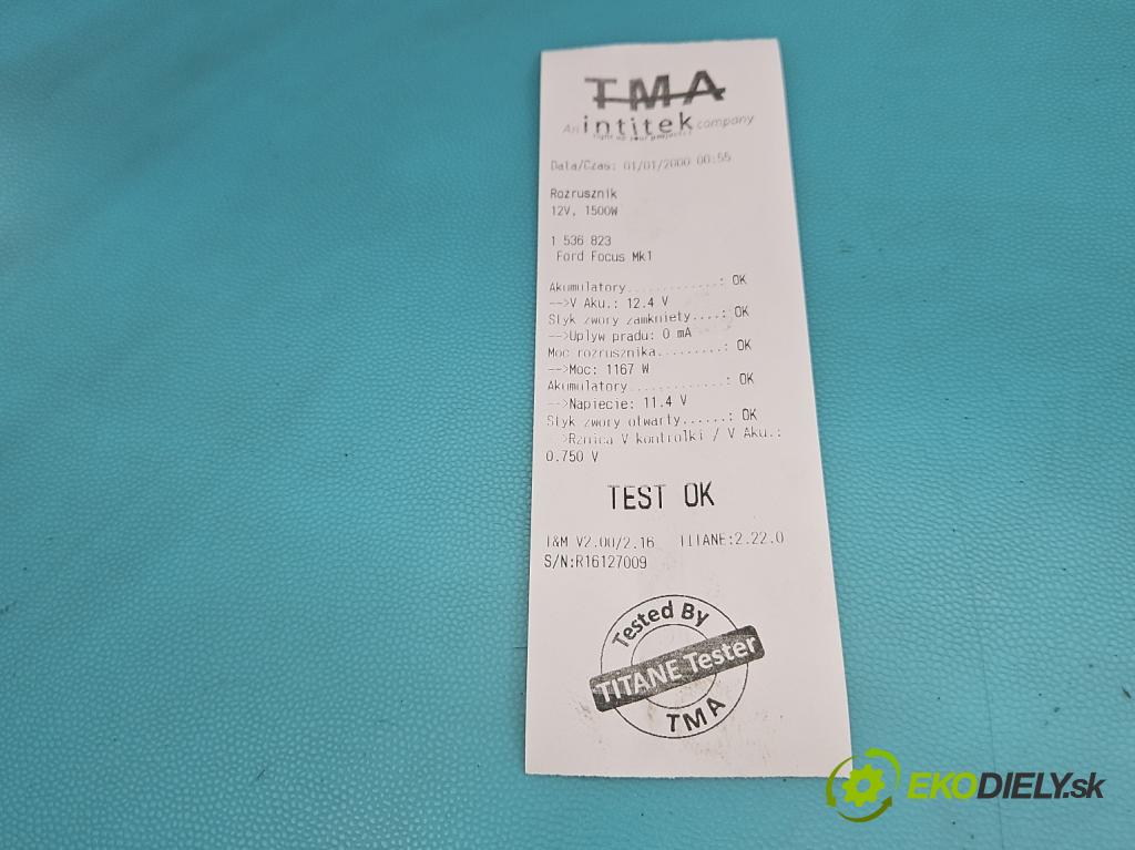 Ford Focus Mk1 1998-2004 1.6 16V 101 HP manual 74 kW 1596 cm3 5- štartér 98AB-11000-CD (Štartér)