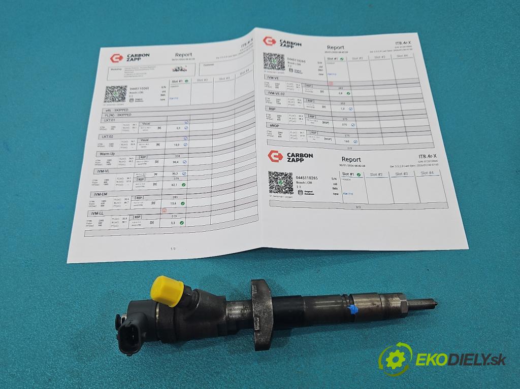 Renault Master II 1998-2010 2.5 dci 120 HP manual 88 kW 2464 cm3 5- vstrek 0445110265 (Vstrekovač paliva)