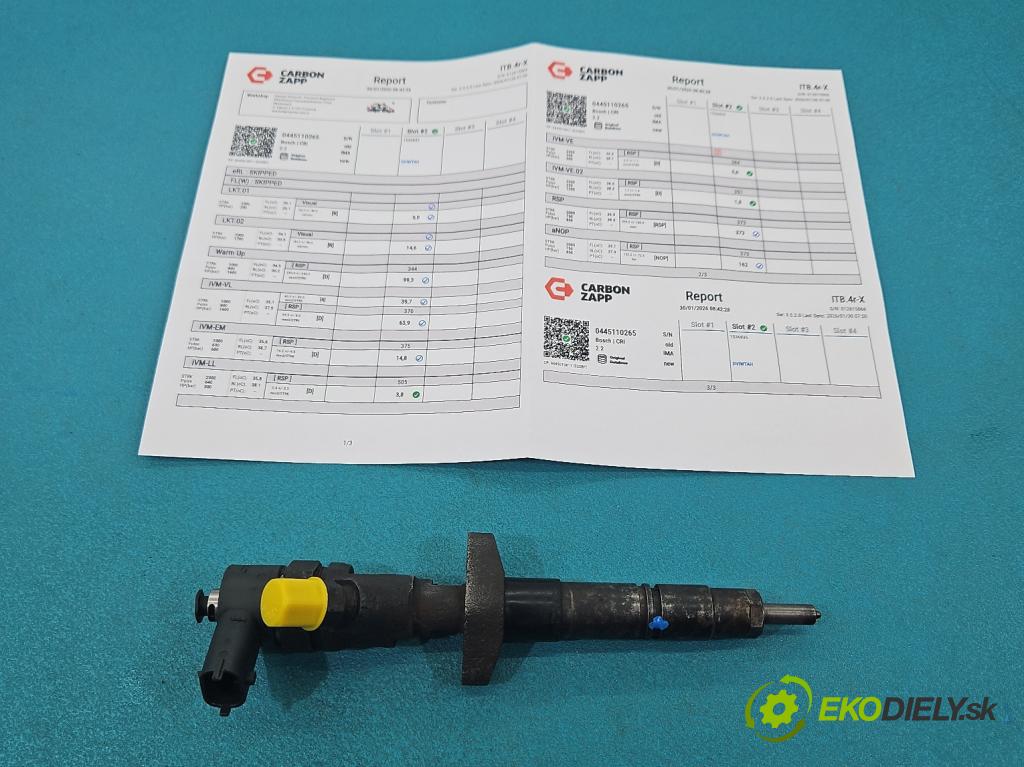 Renault Master II 1998-2010 2.5 dci 120 HP manual 88 kW 2464 cm3 5- vstrek 0445110265 (Vstrekovač paliva)