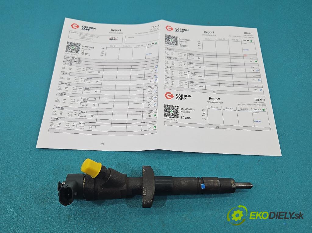 Renault Master II 1998-2010 2.5 dci 120 HP manual 88 kW 2464 cm3 5- vstrek 0445110265 (Vstrekovač paliva)