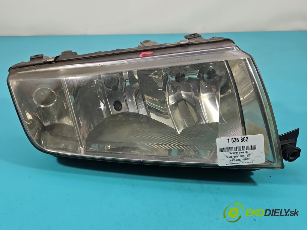 Skoda Fabia I 1999-2007 1.4 16V 75 HP manual 55 kW 1390 cm3 4- Reflektor: pravý  (Svetlo predné pravé)
