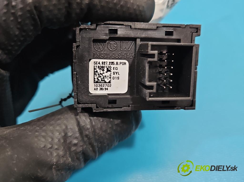 Skoda Octavia IV 2019- 1.5 TSI 150 HP automatic 110 kW 1498 cm3 5- prepínač brzda: ručný 5E4927225B (Prepínacie páčky pod volantom)