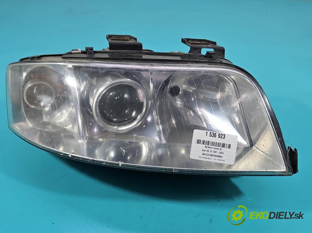 Audi A6 C5 1997-2004 2.4 v6 170 hp manual 125 kW 2393 cm3 4- světlo pravý  (Pravé přední světlo)