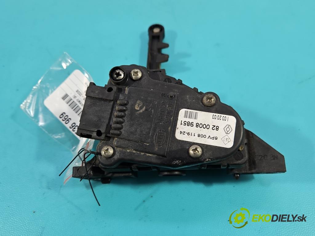 Renault Kangoo I 1998-2008 1.5 DCI 57 HP manual 42 kW 1461 cm3 5- pedal plyn potenciometr: 6PV008119-24