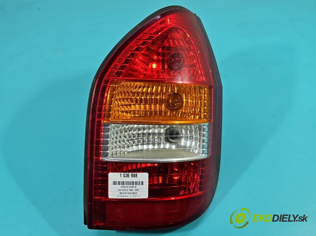 Opel Zafira A 1999-2005 2.0 dti 101 HP manual 74 kW 1995 cm3 5- svetlo / reflektor zadné pravé  (Kľučka dverí ostatné)