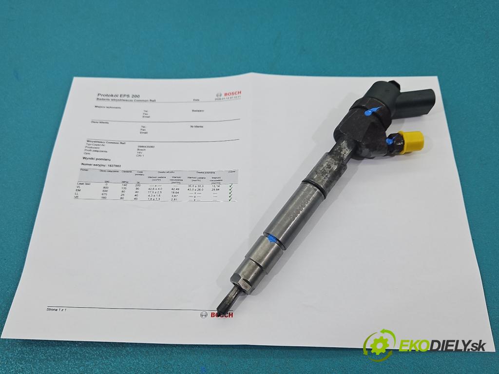 Mercedes Vaneo 1.7 cdi 91 KM manual 67 kW 1689 cm3 5- vstrek 0986435060 (Vstrekovač paliva)