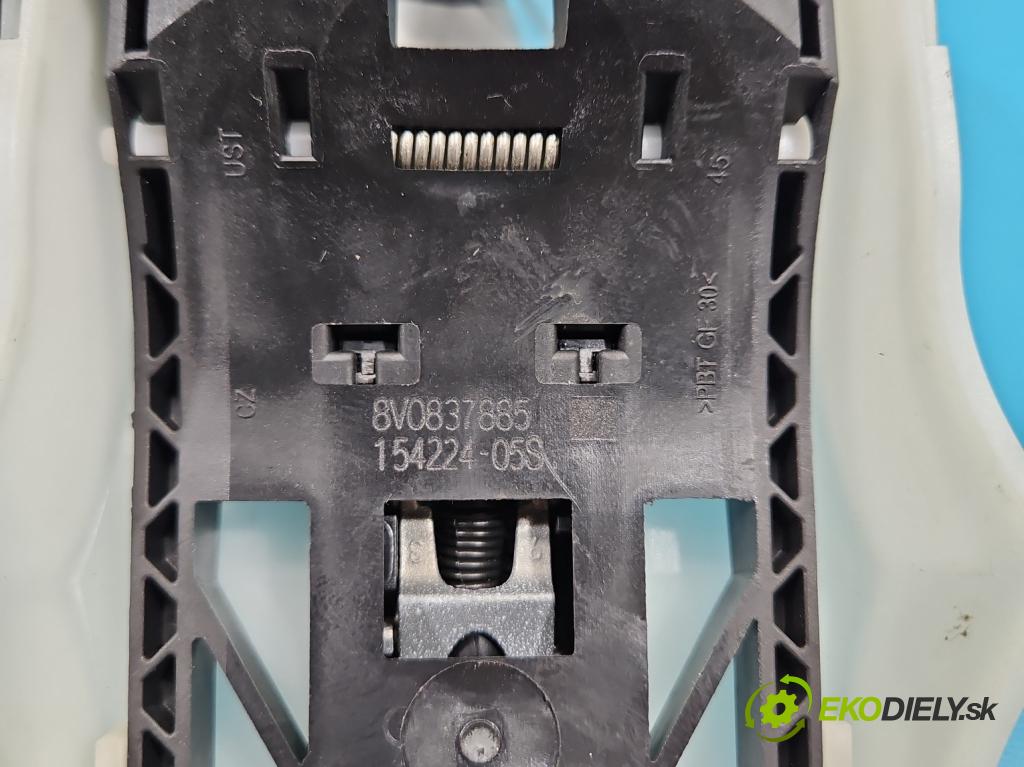 Skoda Octavia IV 2019- 1.5 TSI 150 HP automatic 110 kW 1498 cm3 5- rukoväť predné ľavé mimo: 8V0837885 (Kľučka dverí vonkajšia predná ľavá)