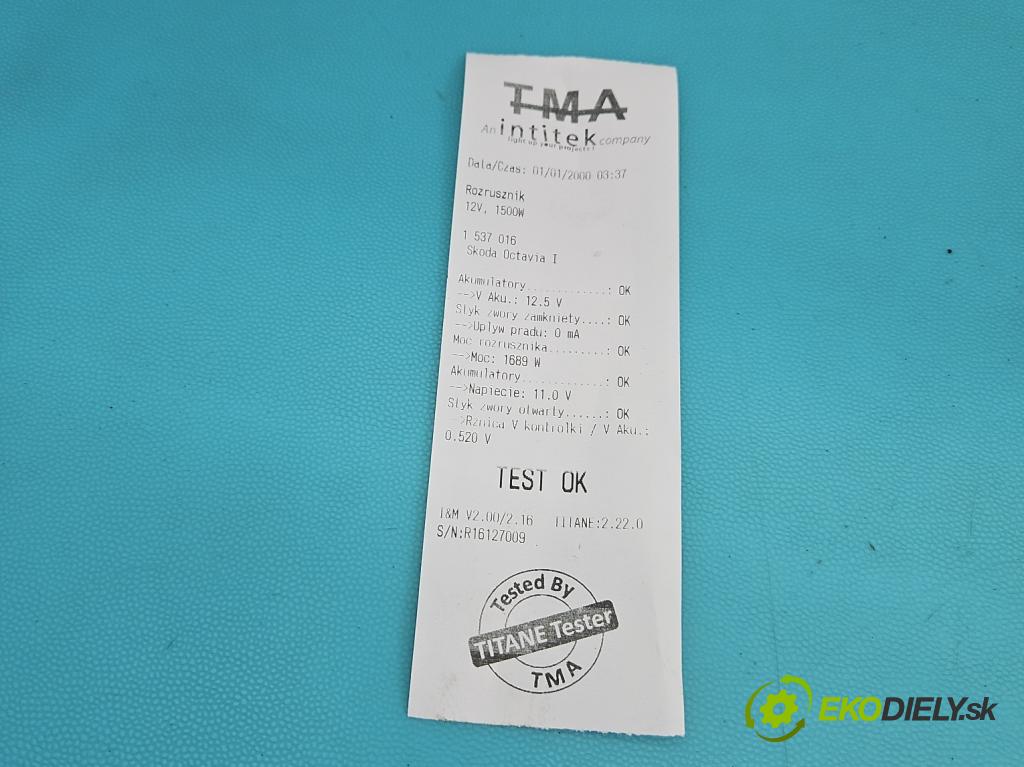 Skoda Octavia I 1996-2010 1.9 tdi 110 HP manual 81 kW 1896 cm3 5- štartér (Štartér)