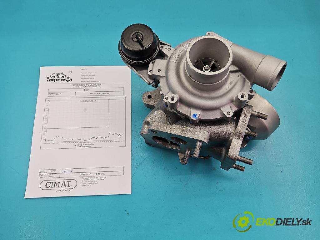 Isuzu D-Max II 2011-2019 2.5 crdi 163 HP manual 120 kW 2499 cm3 2- turbodúchadlo, turbo repasovaná VIHM