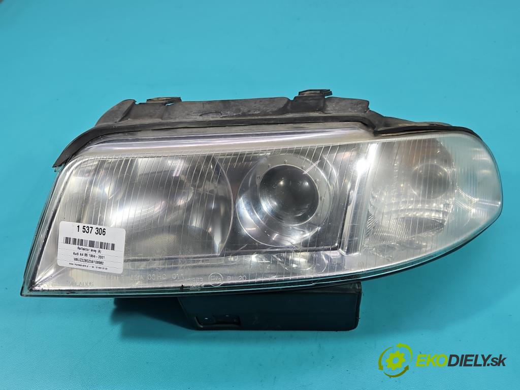 Audi A4 B5 1994-2001 1.6 8v 101 HP manual 74 kW 1595 cm3 4- Reflektor: ľavý  (Kľučka dverí ostatné)