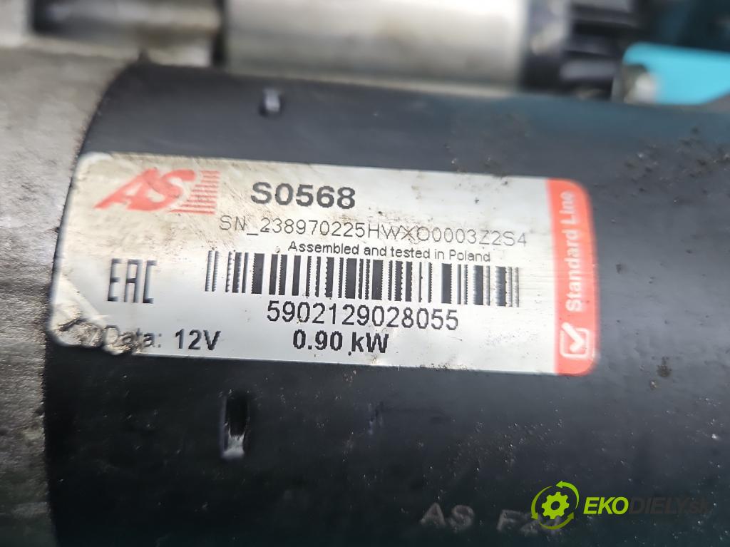 Peugeot 207 1.4 16V 95 HP manual 70 kW 1397 cm3 3- štartér (Štartér)