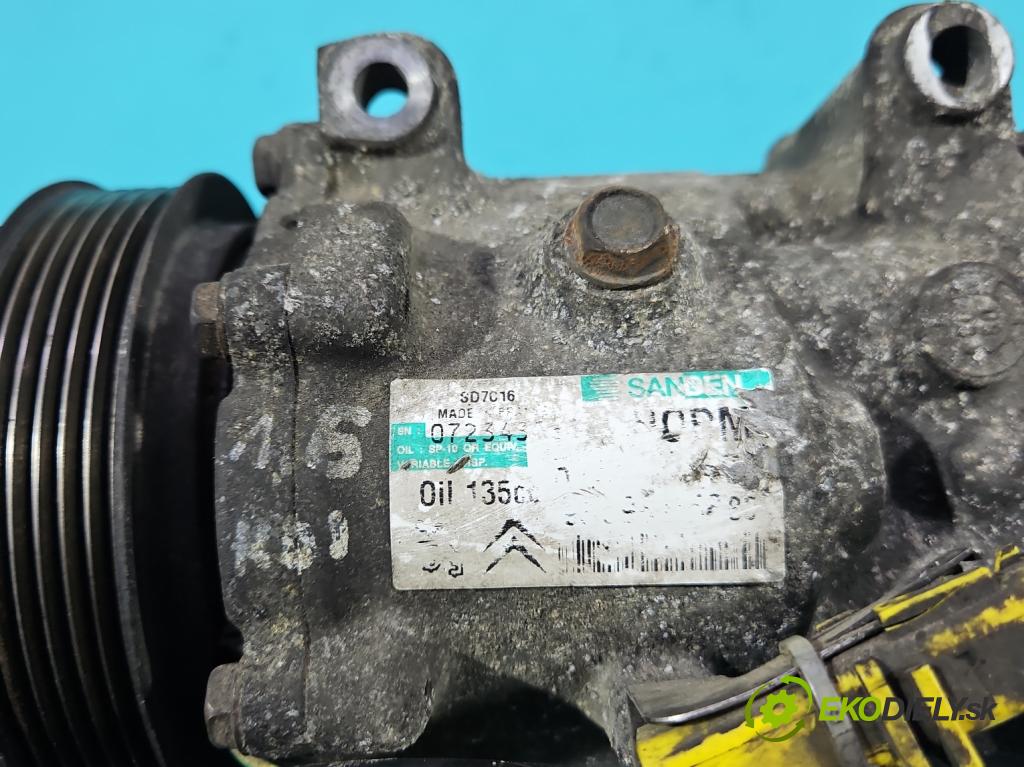 Peugeot 207 1.4 16V 95 HP manual 70 kW 1397 cm3 3- Kompresor: klimatizácie  (Kompresor klimatizácie)