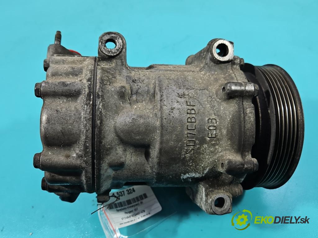 Peugeot 207 1.4 16V 95 HP manual 70 kW 1397 cm3 3- Kompresor: klimatizácie  (Kompresor klimatizácie)