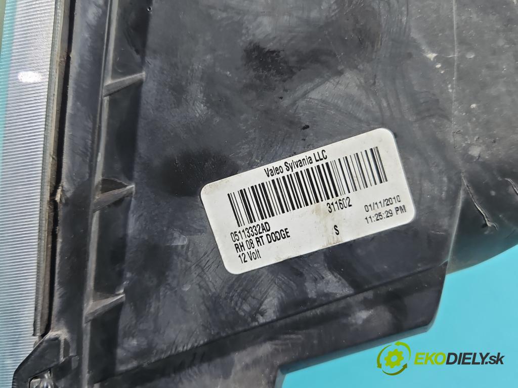 Dodge Caravan V 2007-2020 3.3 V6 178HP: automatic 131 kW 3301 cm3 5- Reflektor: pravý 05113332AD (Svetlo predné pravé)