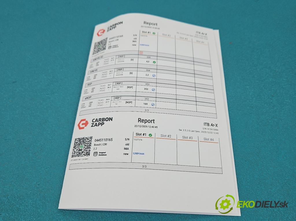 Opel Astra III 2004-2014 1.9 cdti 101 HP manual 74 kW 1910 cm3 5- vstrek 0445110165 (Vstrekovač paliva)