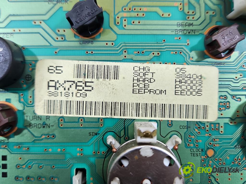 Nissan Micra K12 2003-2010 1.5 dci 65 HP manual 48 kW 1461 cm3 3- prístrojovka/ budíky AX765 (Prístrojová doska)