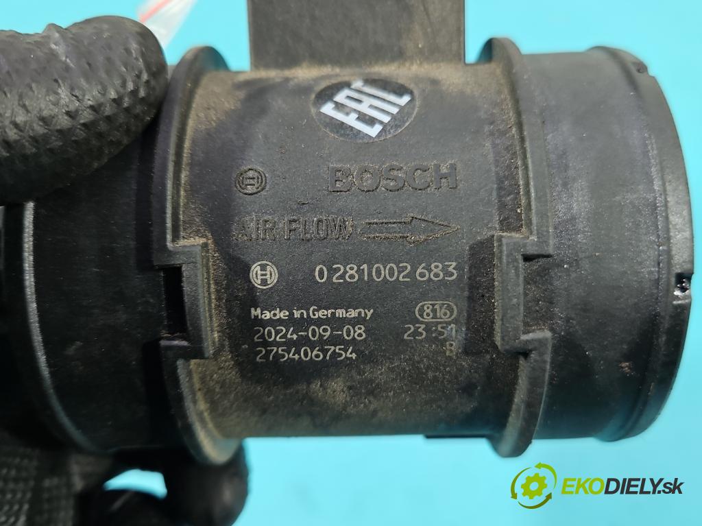 Opel Vectra C 2002-2008 1.9d 150 HP manual 110 kW 1910 cm3 5- průtokoměr: 0281002683 (Váha vzduchu)