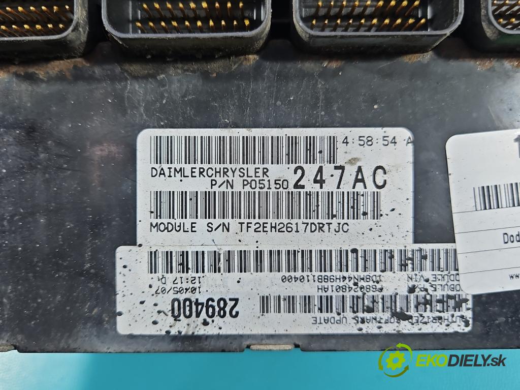 Dodge Caravan V 2007-2020 3.3 V6 178HP: automatic 131 kW 3301 cm3 5- riadiaca jednotka motora P05150247AC