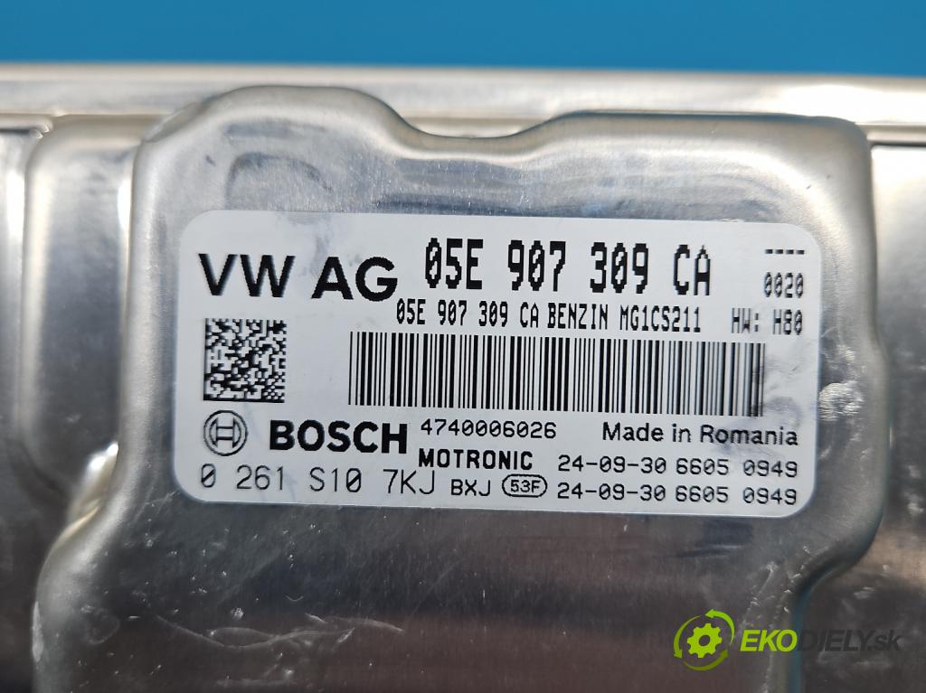 Skoda Octavia IV 2019- 1.5 TSI 150 HP automatic 110 kW 1498 cm3 5- riadiaca jednotka motora 05E907309CA