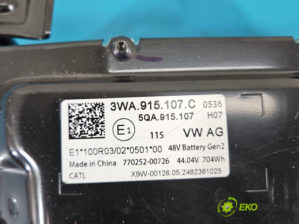Skoda Octavia IV 2019- 1.5 TSI 150 HP automatic 110 kW 1498 cm3 5- batéria 3WA915107C