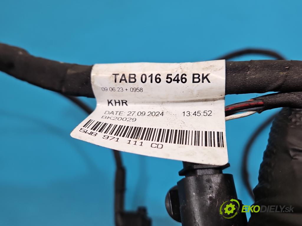 Skoda Octavia IV 2019- 1.5 TSI 150 HP automatic 110 kW 1498 cm3 5- Zväzok: riadeni manažérske: 5WB971111CD