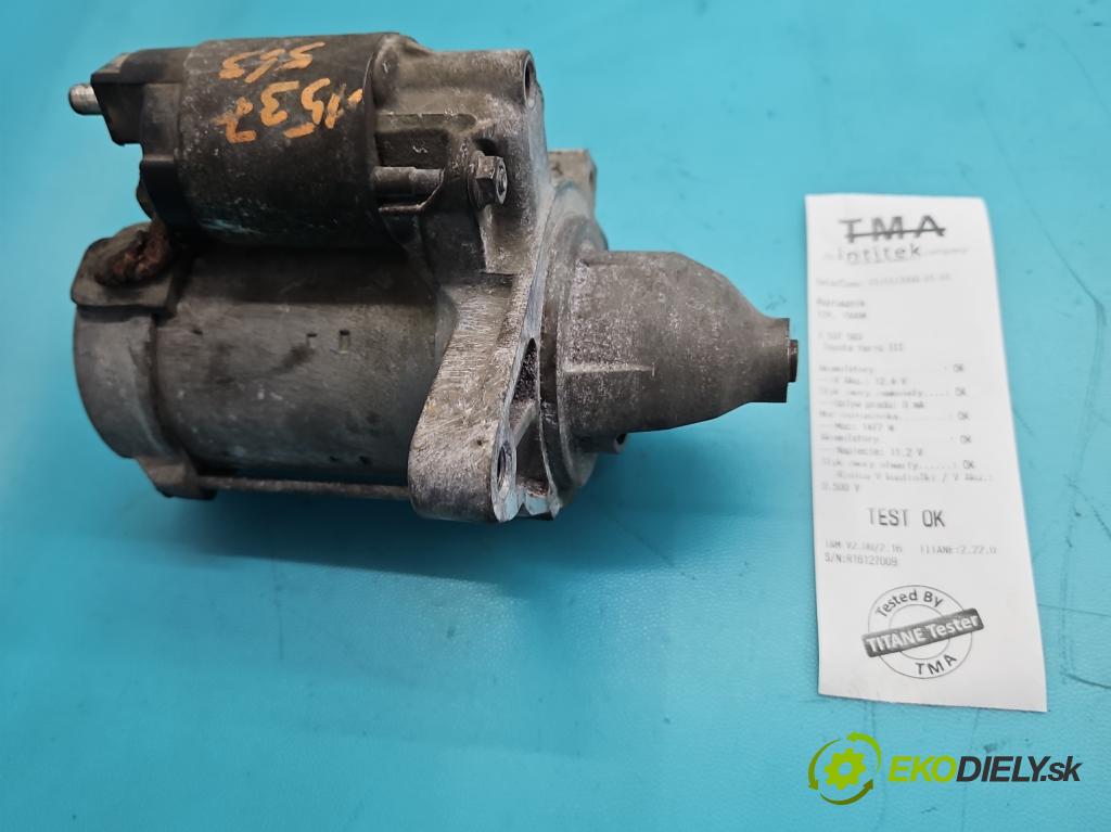 Toyota Yaris III 2011-2020 1.0 vvti 69KM manual 51 kW 998 cm3 5- štartér 28100-0Q050 (Štartér)