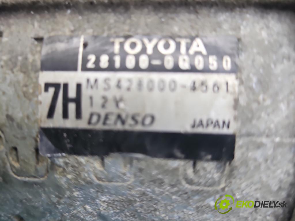 Toyota Yaris III 2011-2020 1.0 vvti 69KM manual 51 kW 998 cm3 5- štartér 28100-0Q050 (Štartér)