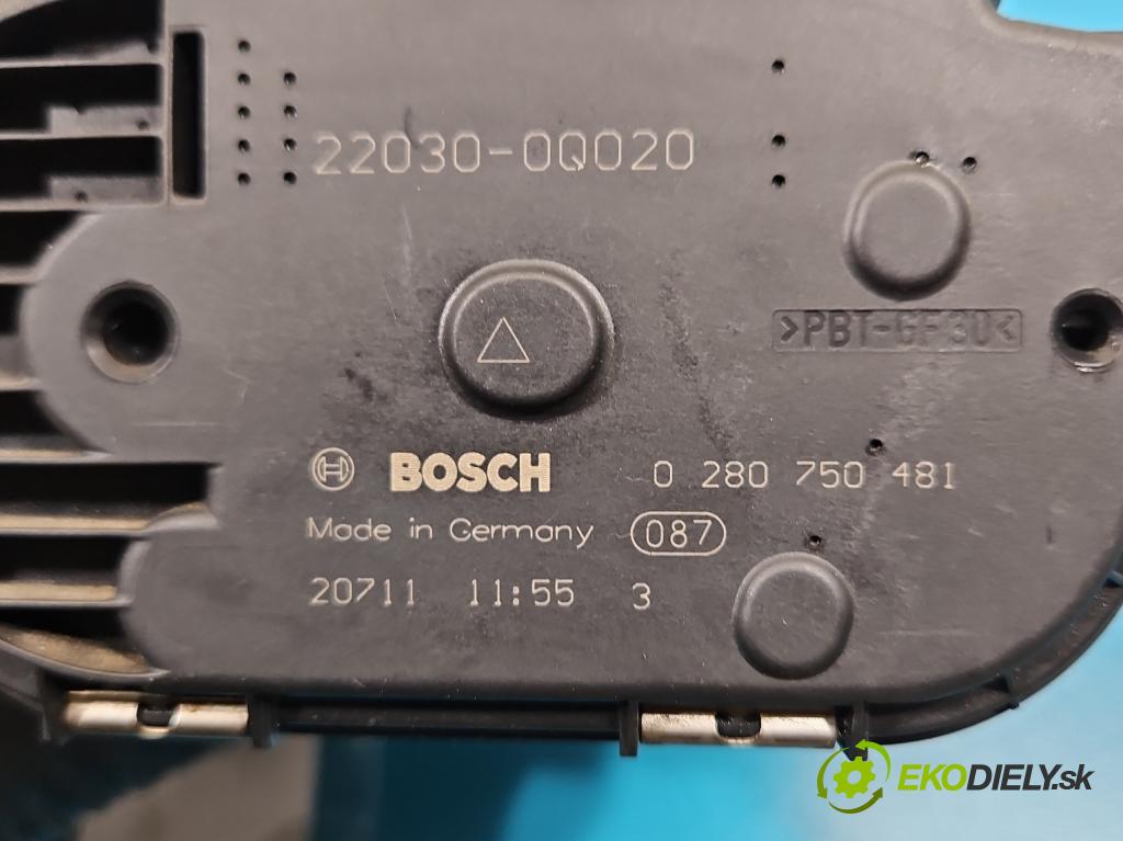 Toyota Yaris III 2011-2020 1.0 vvti 69KM manual 51 kW 998 cm3 5- klapka 0280750481 (Škrtiaca klapka)