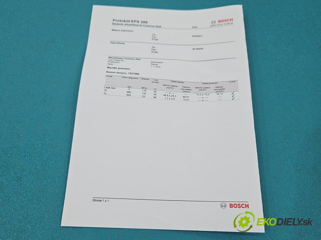 Isuzu D-Max II 2011-2019 2.5 crdi 163 HP manual 120 kW 2499 cm3 2- vstrek 8-98260109-0 (Vstrekovač paliva)