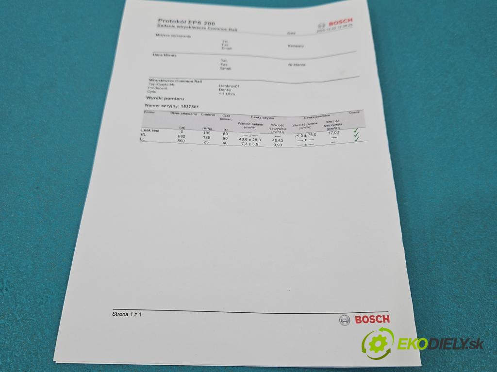 Isuzu D-Max II 2011-2019 2.5 crdi 163 HP manual 120 kW 2499 cm3 2- vstrek 8-98260109-0 (Vstrekovač paliva)