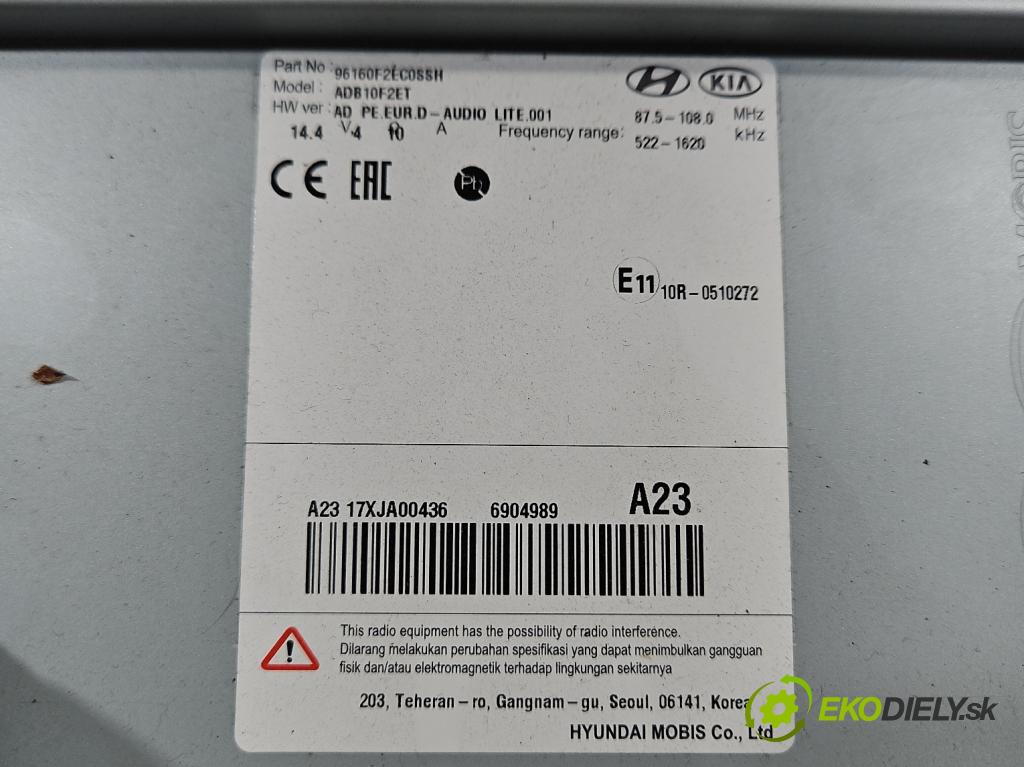 Hyundai Elantra VI 2015-2020 1.6 16V 128 HP automatic 94 kW 1591 cm3 4- Radio originál 96160F2ECOSSH