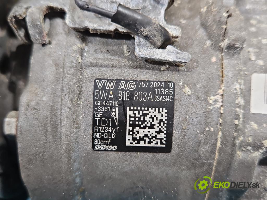 Skoda Octavia IV 2019- 1.5 TSI 150 HP automatic 110 kW 1498 cm3 5- Kompresor: klimatizácie 5WA816803A (Kompresor klimatizácie)